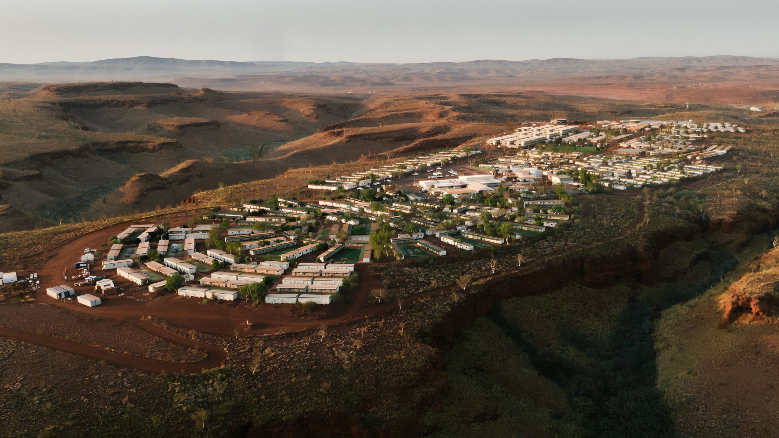 Mining Camp aerial view unite resourcing facilities management 